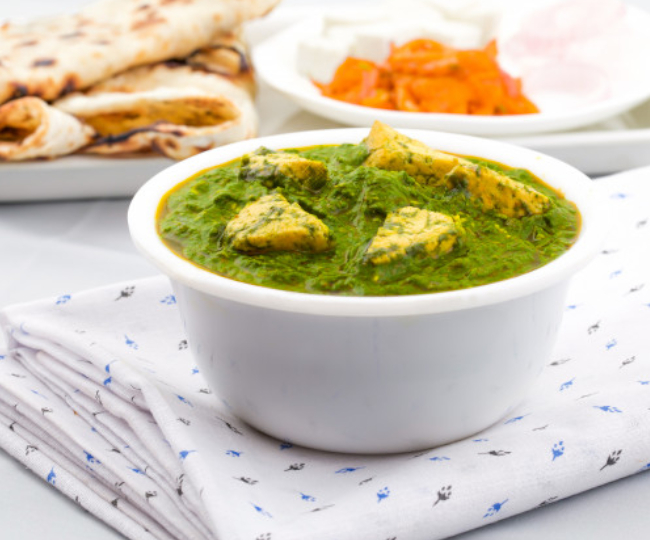 पालक की दाल और सब्जी